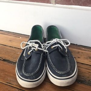 Blue Sperry top siders